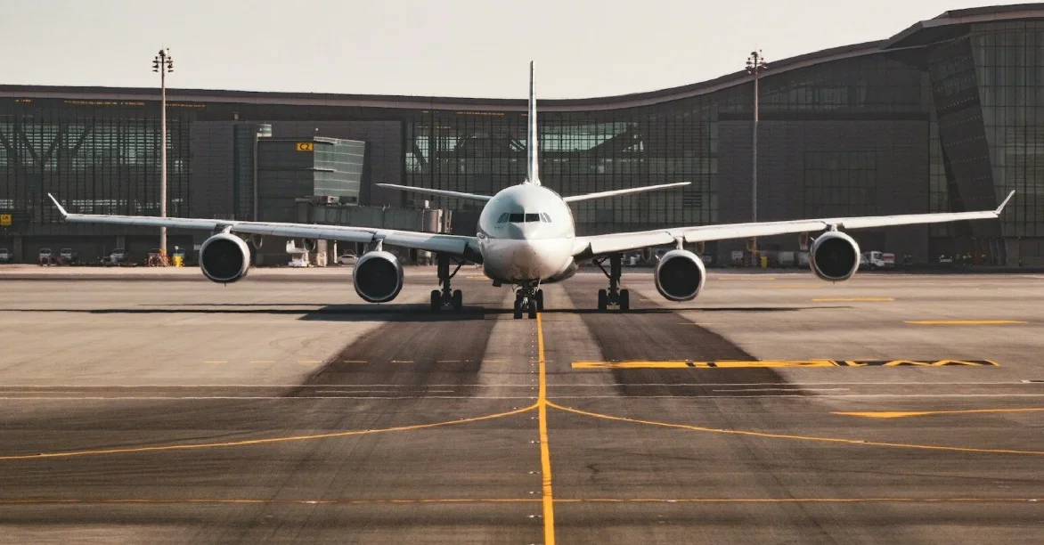 Aircraft at an airport gate